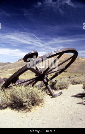 Bodie, große, Bügeleisen Speichenrad Stockfoto