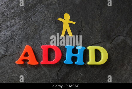 ADHD Kind Papier Stockfoto