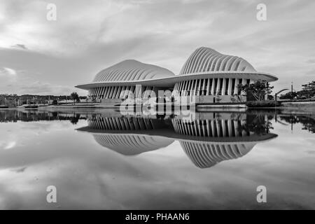 Nanning City Library Architecture Sunset B/W Stockfoto