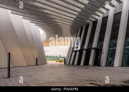 Nanning City Library Architecture Sonnenuntergang Stockfoto