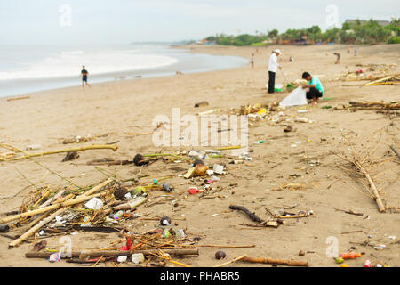 Wurf auf den Strand. Bali Stockfoto