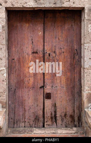 Holz- und alte Tür Stockfoto