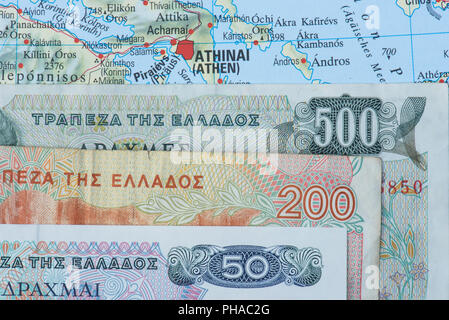 Alte Währung Drachmen aus dem Griechischen Stockfoto