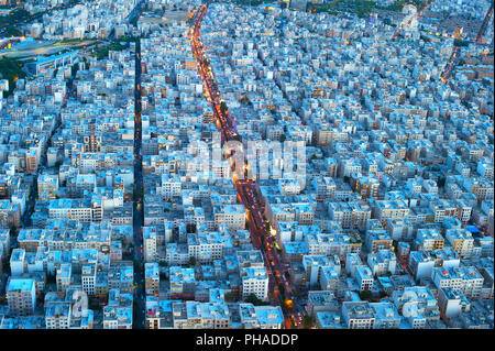 Teheran Birds Eye View. Iran Stockfoto