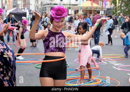 150 Smithfield Street Party August 2018 in London, England, UK KATHY DEWITT Stockfoto