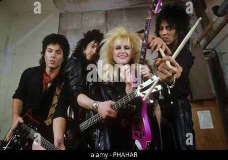 Lita Ford am 04.05.1984 in München. | Verwendung weltweit Stockfoto