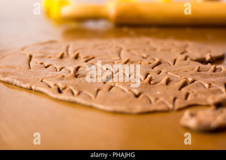 Vorbereitung Ostern Lebkuchen Cookies. Stockfoto