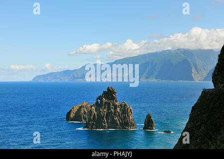 Ribeira da JANELA. Nordküste Madeiras. Portugal Stockfoto