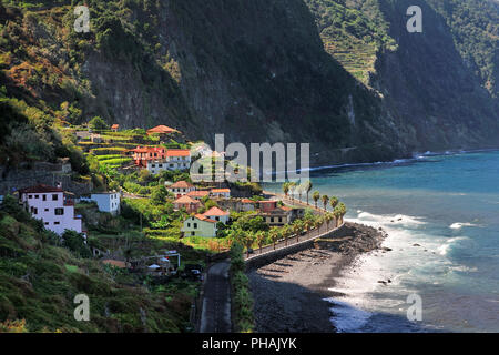 Ribeira de sao Joao, an der Nordküste. Madeira, Portugal Stockfoto