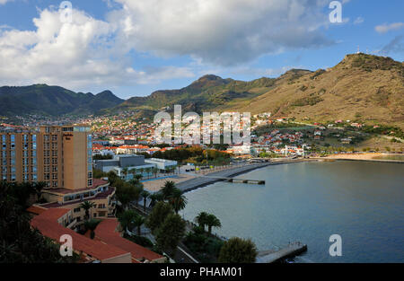 Machico, der ersten Hauptstadt der Insel Madeira, im 15. Jahrhundert. Portugal Stockfoto