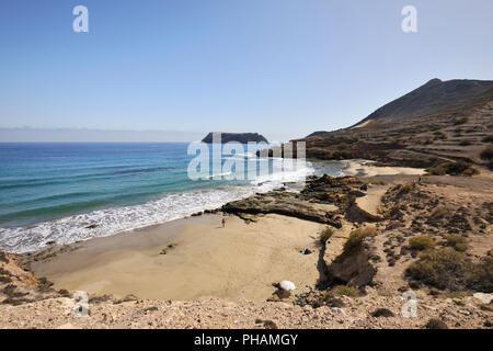 Porto de Frades Strand, Insel Porto Santo. Madeira, Portugal Stockfoto