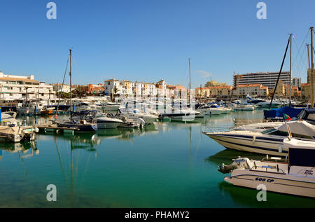 Den Jachthafen von Vilamoura. Algarve, Portugal Stockfoto