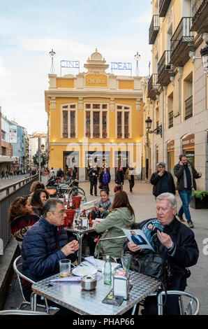 Cine Ideal, eines der ältesten Kinos in Madrid noch aktiv. Madrid, Spanien Stockfoto