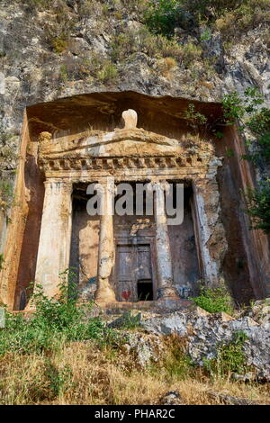 Die Lykischen Gräber, Fethiye, Türkei Stockfoto