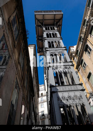 Portugal, Lissabon, Rua do Ouro, Aufzug Santa Justa, Stockfoto