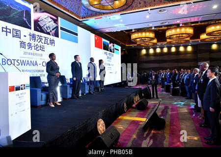 (180831) - Peking, Aug 31, 2018 (Xinhua) - China-Botswana Business Forum in Peking statt, der Hauptstadt von China, Nov. 31, 2018. (Xinhua / Li Xin) (mp) Stockfoto