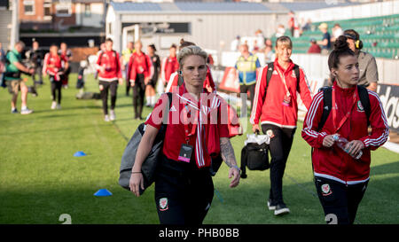 Newport, Großbritannien. 31. August 2018. Wm-Qualifikationsspiel 2018: Wales v England, Rodney Parade, Newport, Großbritannien Credit: Andrew Dowling/einflussreiche Fotografie/Alamy leben Nachrichten Stockfoto