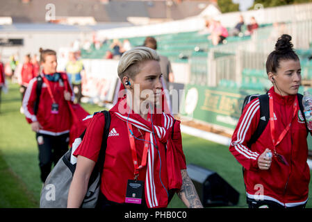 Newport, Großbritannien. 31. August 2018. Wm-Qualifikationsspiel 2018: Wales v England, Rodney Parade, Newport, Großbritannien Credit: Andrew Dowling/einflussreiche Fotografie/Alamy leben Nachrichten Stockfoto