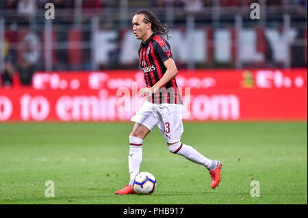 Mailand, Italien. 31. August 2018. m93 während der Serie ein Match zwischen AC Mailand und AS Roma im Stadio San Siro, Mailand, Italien am 31. August 2018. Foto von Giuseppe Maffia. Credit: Giuseppe Maffia/Alamy leben Nachrichten Stockfoto