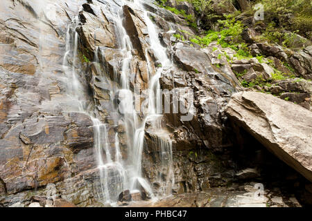 Hickory Mutter fällt in Chimney Rock State Park, North Carolina Stockfoto