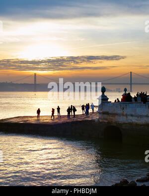 Sonnenuntergang in Lissabon, Portugal Stockfoto