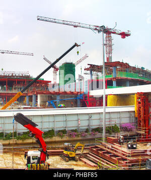 Flughafenbaustelle, Singapur Stockfoto