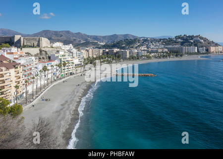 Almunecar, Costa del Sol, Andalusien, Spanien, Mittelmeer, Europa Stockfoto