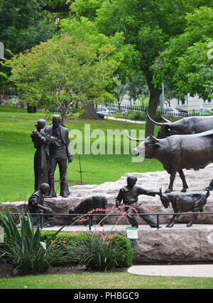 Mai 24, 2018 - Austin, Texas. Historisches Denkmal am Capitol Square in der Innenstadt von Austin, Texas Stockfoto