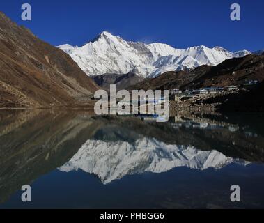 Herbst morgen in Gokyo Stockfoto