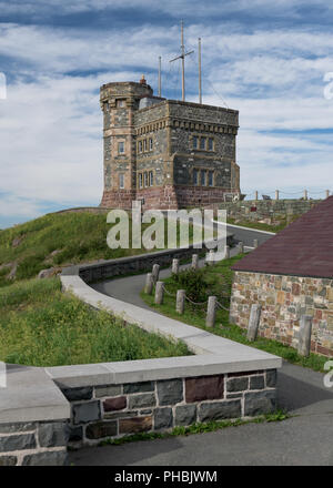 Historische Cabot Tower auf dem Signal Hill in St. John's, Neufundland und Labrador Stockfoto