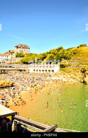 Details und Landschaften der Stadt Biarritz in Frankreich Stockfoto