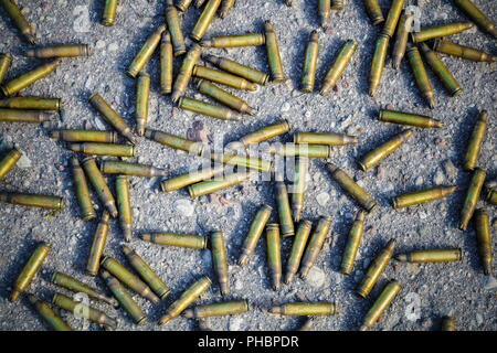 Verwendet bullet Tanks Draufsicht Stockfoto