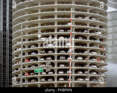 Marina City Tower Parkdeck in Chicago Stockfoto