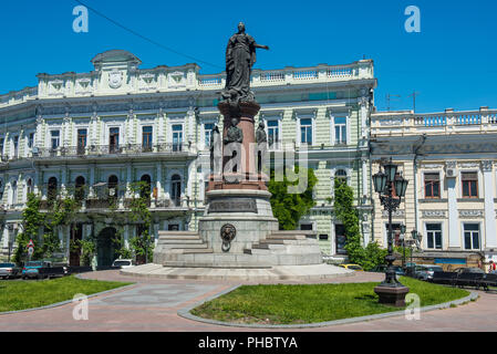 Denkmal für Katharina II., Odessa, Schwarzes Meer, Ukraine, Europa Stockfoto