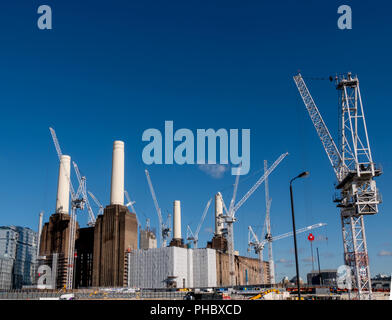 Battersea Power Station saniert wird, London, England, Vereinigtes Königreich, Europa Stockfoto