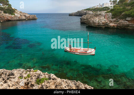 Strand Cala Egos, Cala D'Or, Mallorca, Balearen, Spanien, Mittelmeer, Europa Stockfoto