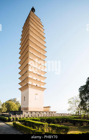 Qianxun Pagode, die drei Pagoden (San Ta Si), Dali, Yunnan, China, Asien Stockfoto