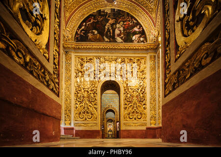 Innenraum der St. Johns Co-Kathedrale, Valletta, Malta, Europa Stockfoto