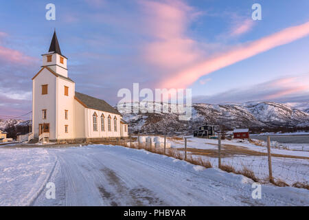 Kirche von Hillesoy, Brensholmen, Troms County, Norwegen, Skandinavien, Europa Stockfoto
