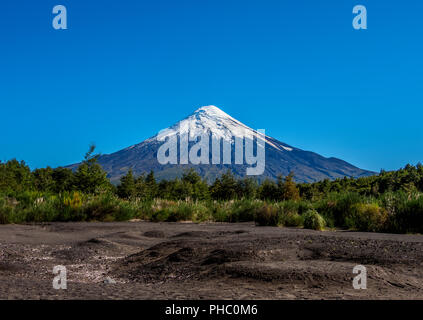 Vulkan Osorno, Petrohue, Llanquihue Provinz, Los Lagos Region, Chile, Südamerika Stockfoto