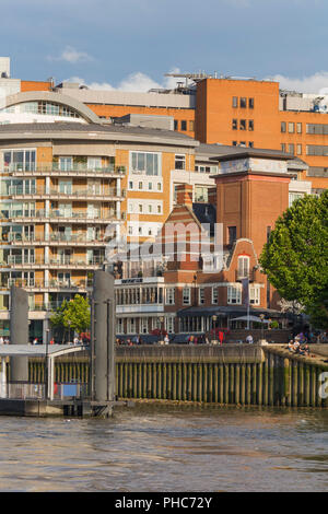 Shakespeares Globe Theatre, Bankside, London, England, Vereinigtes Königreich Stockfoto