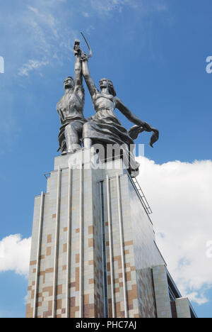 Denkmal Arbeiter und Kolchose Frau in VVC. Moskau. Russland Stockfoto