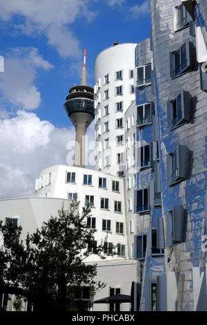 Düsseldorf, Zentral im Medienhafen Stockfoto