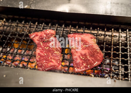 Gegrilltes Wagyu-Rind Stockfoto