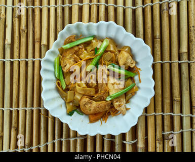 Übrig gebliebene Chicken Stir Fry Stockfoto