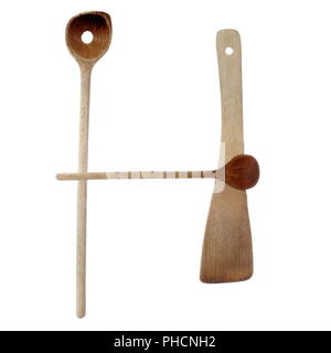 hölzernen Kochlöffel Stockfoto