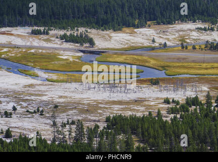 Yellowstone National Park USA und geothermischen Quellen Stockfoto