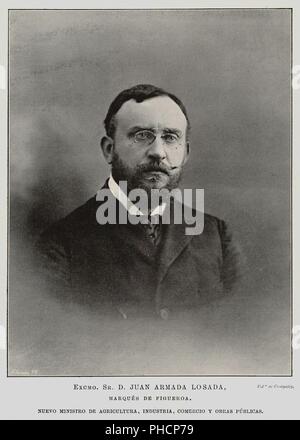 JUAN BAUTISTA ARMADA Y LOSADA, Marques de Figueroa, ESCRITOR Y PERIODISTA, politisch ESPAÑOL. Lage: CONGRESO DE LOS DIPUTADOS - BIBLIOTECA, MADRID. Stockfoto