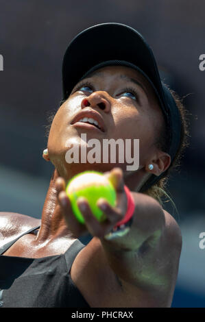 Naomi in Osaka (JPN) konkurrieren auf dem 2018 US Open Tennis. Stockfoto