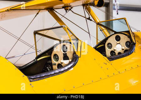 Boeing Stearman VN2 S Cockpit Stockfoto